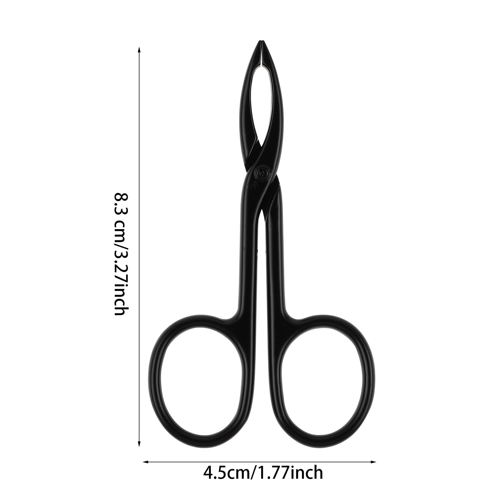 2 pcs Tweezers Scissor Handle, Straight Tip Scissor Shaped Eyebrows Tweezers, Stainless Flat Hair Plucker for Women Man Remover Facial Hair Eyebrows Care (Silver and Black)