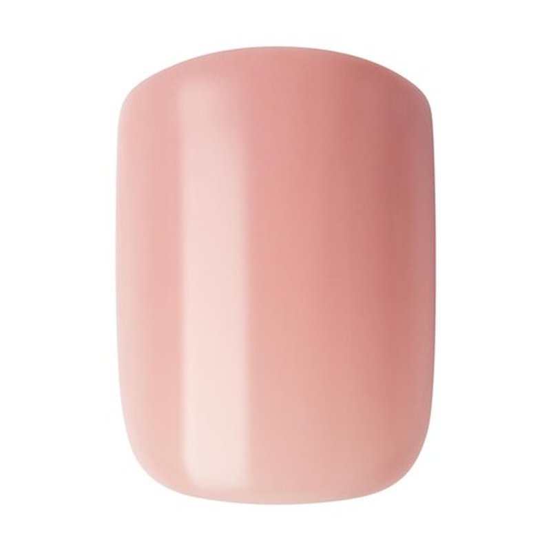 KISS Impress Press-On Manicure Fake Nails, Crystal Blossom - Short Length, Squoval Shape, Polish-Free Pink with Rhinestone Design Mani, Includes Prep Pad, Mini File, Manicure Stick, and 30 Fake Nails