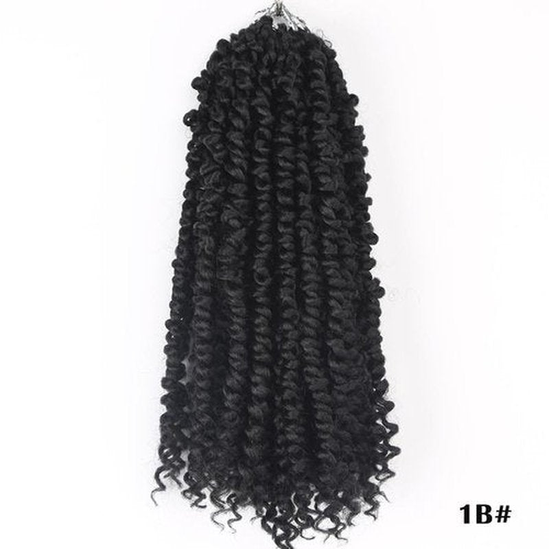 Passion Twist Hair - 24 Inch Passion Twist Crochet Hair For Women 8 Packs Crochet Pretwisted Curly Hair Passion Twists Synthetic Braiding Hair Extensions (24inch (pack of 8), 1B)