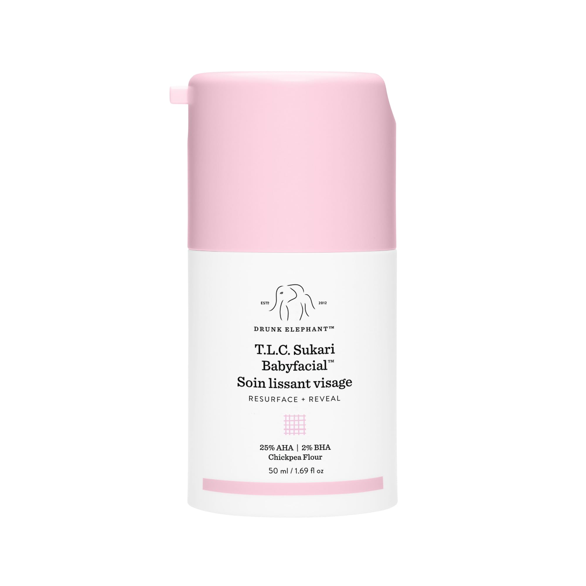 Drunk Elephant T.L.C. Sukari Babyfacial - 50 ml/1.69 fl oz - Exfoliating Face Mask - Clean Clinical Skincare - Cruelty-Free - Dermatologist-Tested - Free of Essential Oils, Silicones, and Fragrance