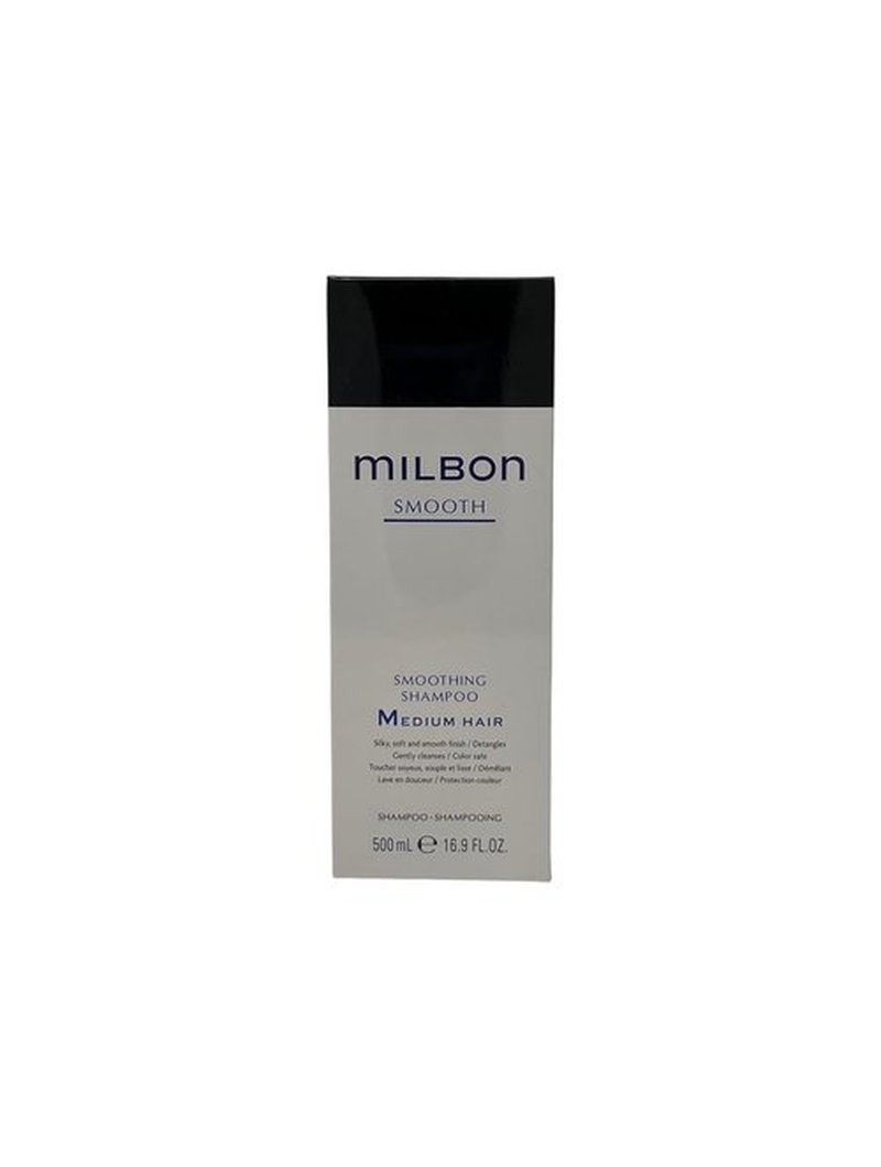 Milbon Smooth Smoothing Shampoo for Medium Hair - 16.9 oz | Frizz Control & Shine Boost