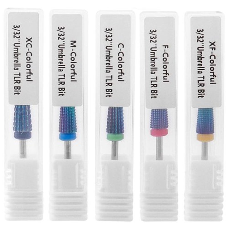 Eyech 5Pcs Nail Drill Bits Set for Acrylic Nails, Multifunctional Tungsten Steel 5 in 1 Nail Polishing Grinding Head Manicure Tool