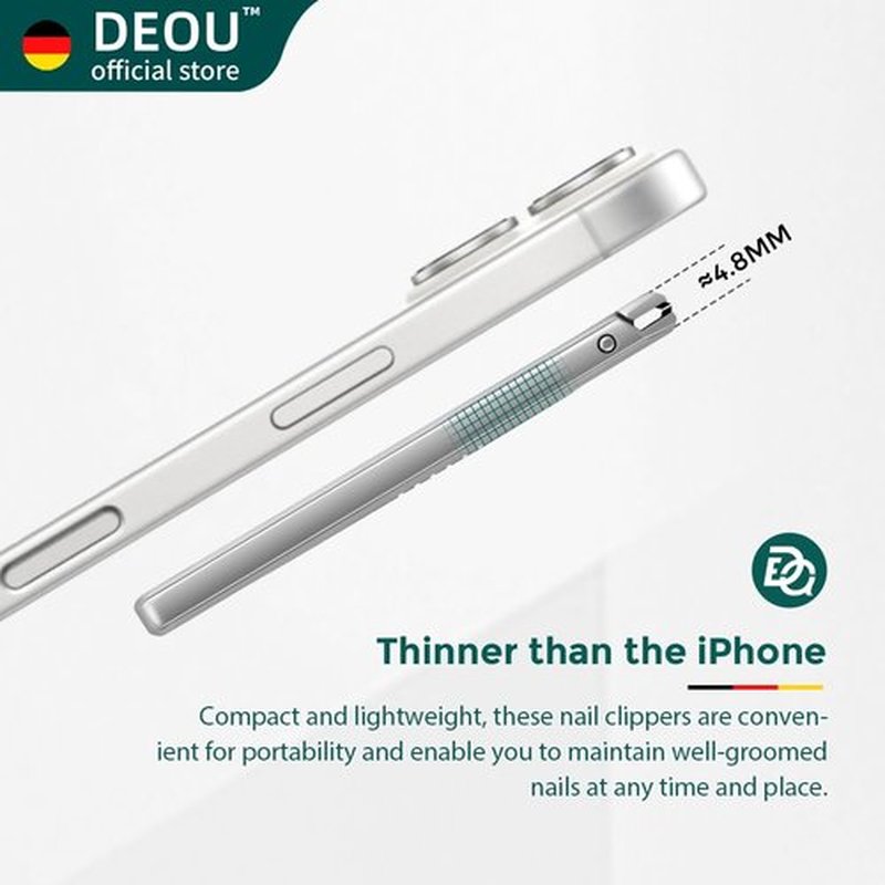 DEOU Folding Ultra-Thin Nail Clippers, Newly Upgraded Anti-Splash mini Stainless Steel Manicure Tool, take with You When Traveling, own Nail File, Men's and Women's Gifts (Nail Clippers + Gift Box)