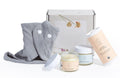 Lizush Organic Newborn Gift Set - 4-Piece Essentials with Gentle Skincare Products, Baby Towel and Burp Cloth for Boys or Girls - Handmade in the USA