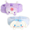PERFECTSIGHT Kawaii Headband for Spa, Makeup, Washing Face, Party - 2 Pack Cute Hair Band for Shower Beauty Skincare, Soft Facial Headbands for Girls and Women (Purple+Blue)