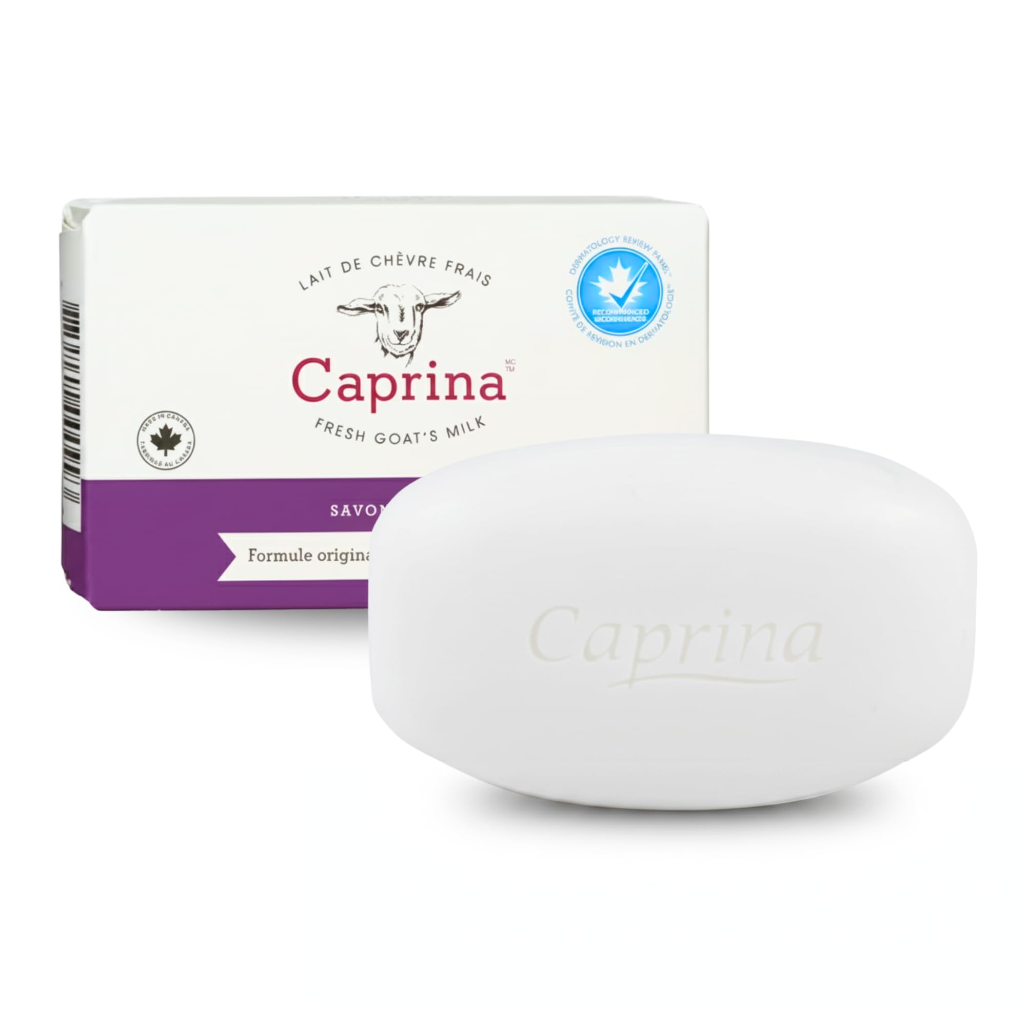 Caprina Fresh Goat’s Milk Bar Soap, SHEA BUTTER, 5 oz (141 g), Pack of 1, Moisturizing Goat Milk Soap Bar with Vitamins A, B2, B3