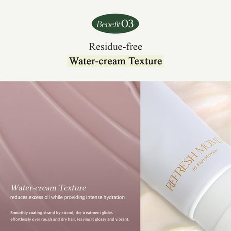 Refresh Moment Perfume Hair Treatment (02 Fig Fog) | Moisturize and Soften Hair | Vegan Conditioner for Oily Hair | Non-Greasy Formula | Fruity-Woody Fragrance | 5.07 fl. oz