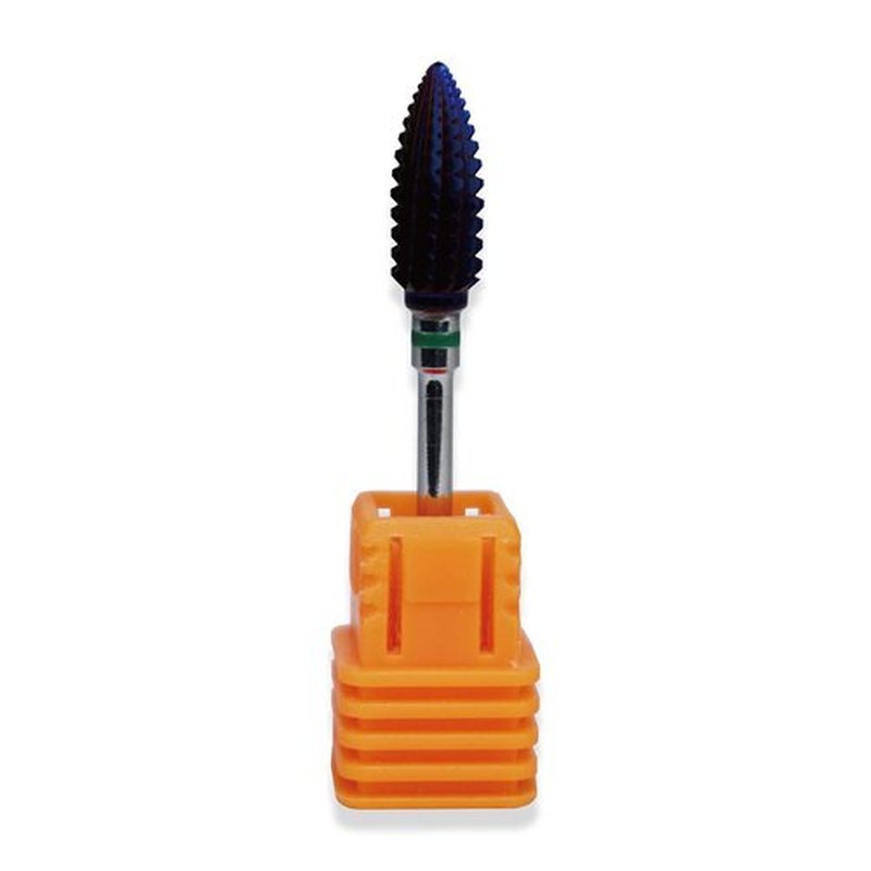 ianblues Tapered Tornado & Texas Tornado Nail Drill for Nail Drill Manicure Machine, Purple Coated (Texas - Coarse - C)