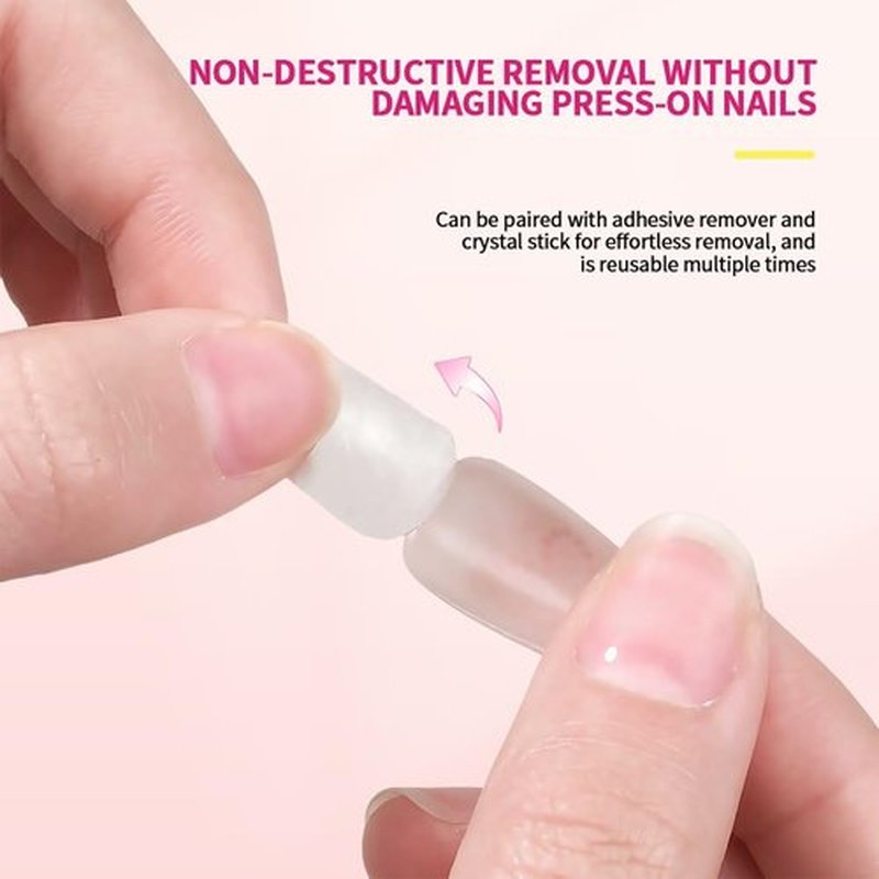 Gorgellux 20g Solid Nail Glue Gel with 60 ML Nail Glue Remover for Press On Nails Kit, MINI UV lamp, Nails Tools, Long-Lasting Strong Adhesion, for Nail Art DIY