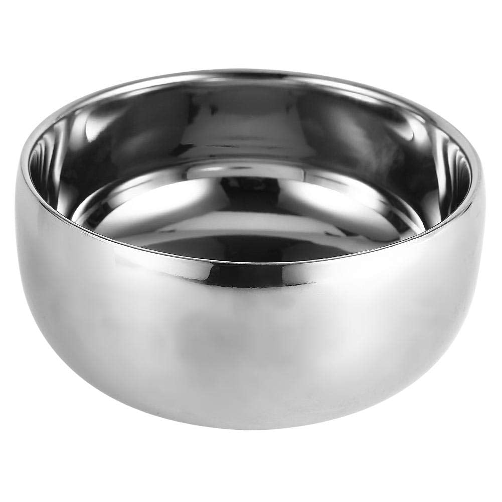 Shaving Soap Bowl with Lid for Men – Premium Stainless Steel Beard Shaving Cup, 4-Inch Deep Foam Bowl for Cream & Lather, Durable & Rust-Proof