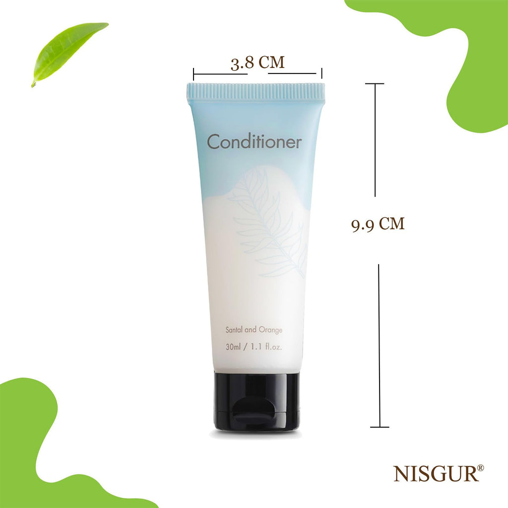 NISGUR Double Sealed Hotel Conditioner Bulk 200 Pack Individually Wrapped Travel Size Conditioner Aloe and Green Tea Extract Infused Hotel Supplies and Toiletries for Guest