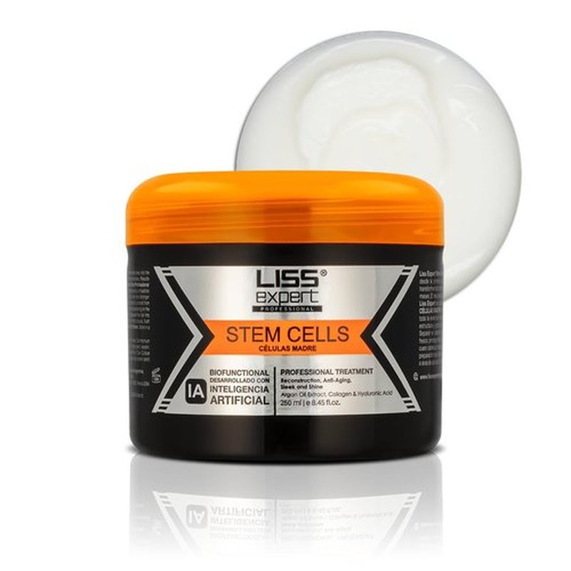 Liss Expert Stem Cells Smoothing Treatment – Organic Keratin & Argan Oil – for Frizz-Free Repair & Shine – Professional Straightening(250 ml-Shoulder Length)