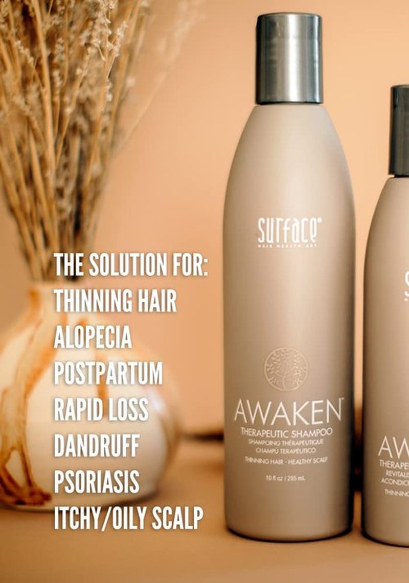 Surface Hair Awaken Therapeutic Shampoo - Natural Ingredients for Thinning Hair & Healthy Scalp