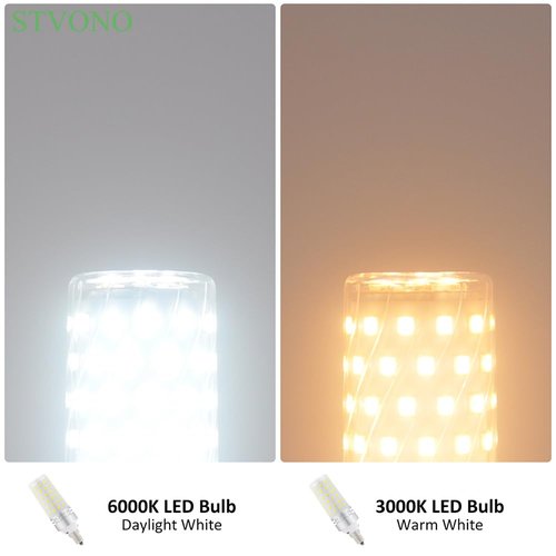 stvono 4 Pack E12 LED Bulb, 16W Candelabra LED Light Bulbs 100 Watt Equivalent, Daylight White 6000K, 1500lm, Non-Dimmable, LED Chandelier Bulbs for Ceiling Fan, Home Lighting