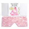 Boho Aromatic This Hippie Girl Rose Quartz Eye Mask, Handcrafted Crystal Cut, Depuff for Puffy Eyes, Relieve Stress, Cold-to-the-Touch Weighted for Comfort, Facial Mask for Relaxation and Meditation