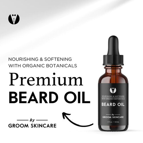 GROOM Forest Scented Beard Oil for Men - Woodsy Conditioner & Moisturizer | Lightweight, Non-Greasy | 1 oz