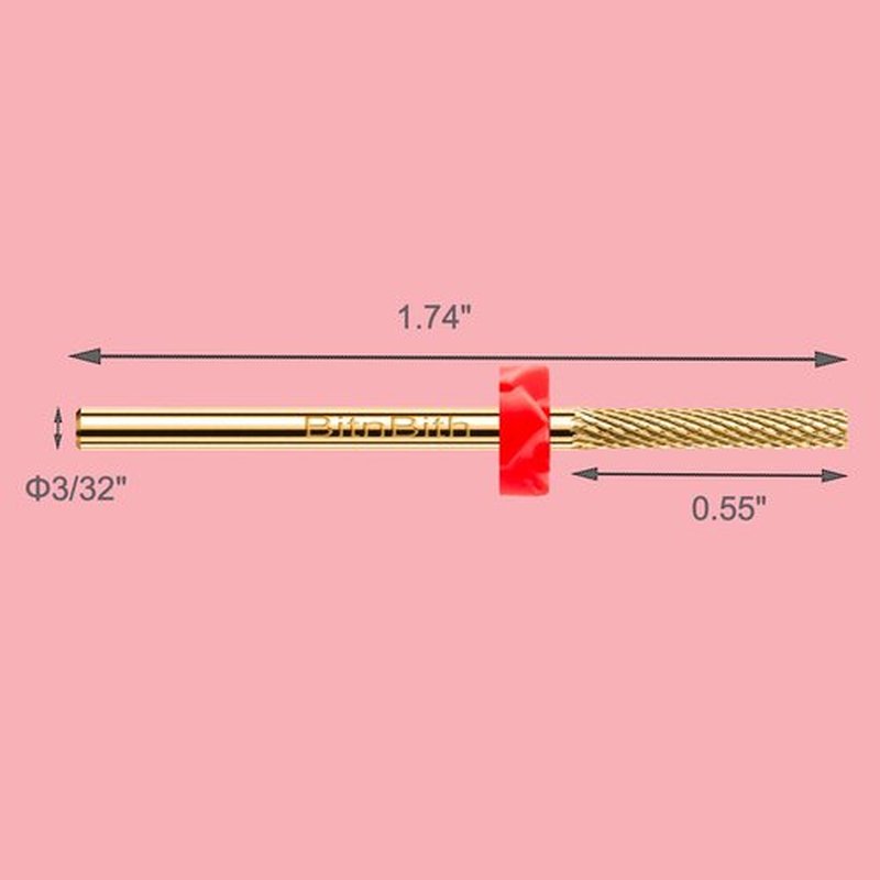 BITNBITH Nail Drill Bit 3/32", Cuticle Remover Drill Bit Professional Carbide Nail Buffer Drill Bit for Nail Prep Nail Bed File Dead Skin Cleaning,Manicure Drill Bit Nail Supplies Home Salon,Fine