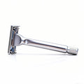 Magyfosia Classic Long Handle Heavy Weight Butterfly Open Double Edge Safety Razor for Men & Women with 10 Stainless Steel Blades,Smooth and Clean Shave Machine,Unique Gifts for Him