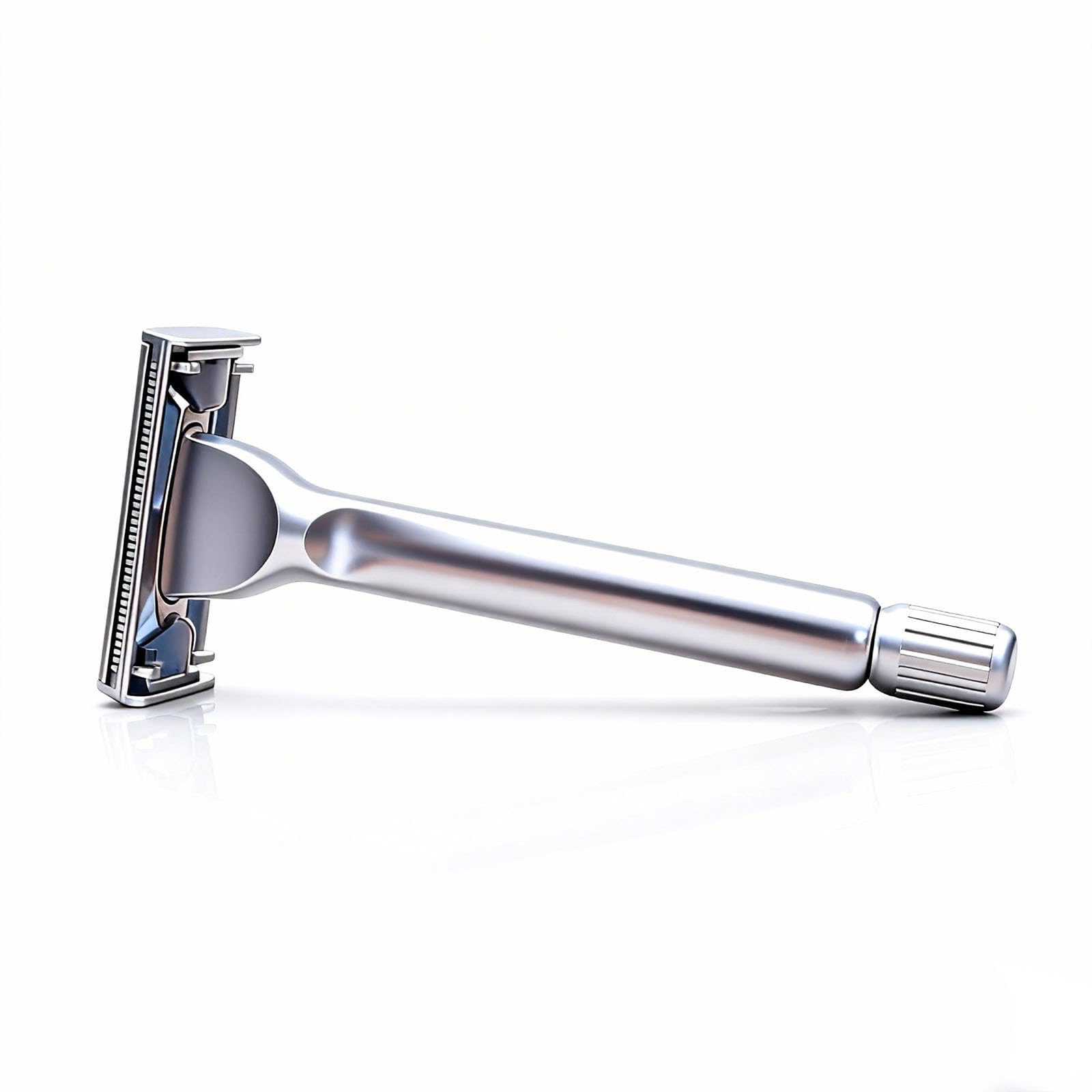 Magyfosia Classic Long Handle Heavy Weight Butterfly Open Double Edge Safety Razor for Men & Women with 10 Stainless Steel Blades,Smooth and Clean Shave Machine,Unique Gifts for Him