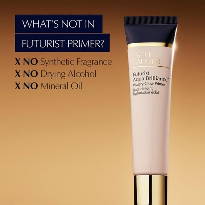 Estée Lauder Futurist Aqua Brilliance Primer - Hydrating Makeup Base with Hyaluronic Acid for Radiant Skin