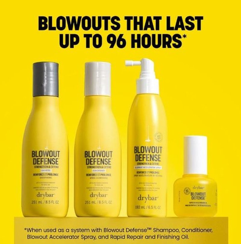 Drybar Blowout Defense Strengthen & Extend Shampoo, Hydrates, Detangles, Reduces Breakage, and Maintains Smooth, No Build-Up, Long-Lasting Blowouts