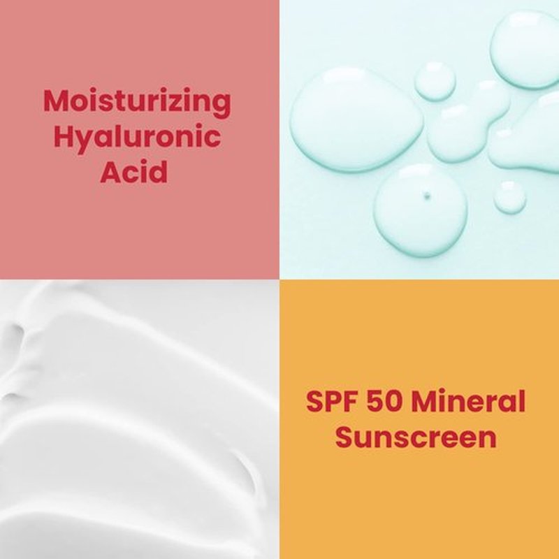 Healthy Skin Lab Tinted Moisturizer SPF 50 - Lightweight Hydrating Mineral Sunscreen with Hyaluronic Acid, 1.8 oz