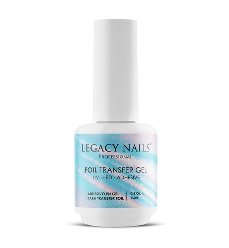 Legacy Nails Professional FOIL TRANSFER GEL 0.5oz - Nail Art Adhesive Gel for Foil Designs, Quick-Drying, UV/LED Curing, Long-Lasting, Easy to Use for Acrylic & Natural Nails
