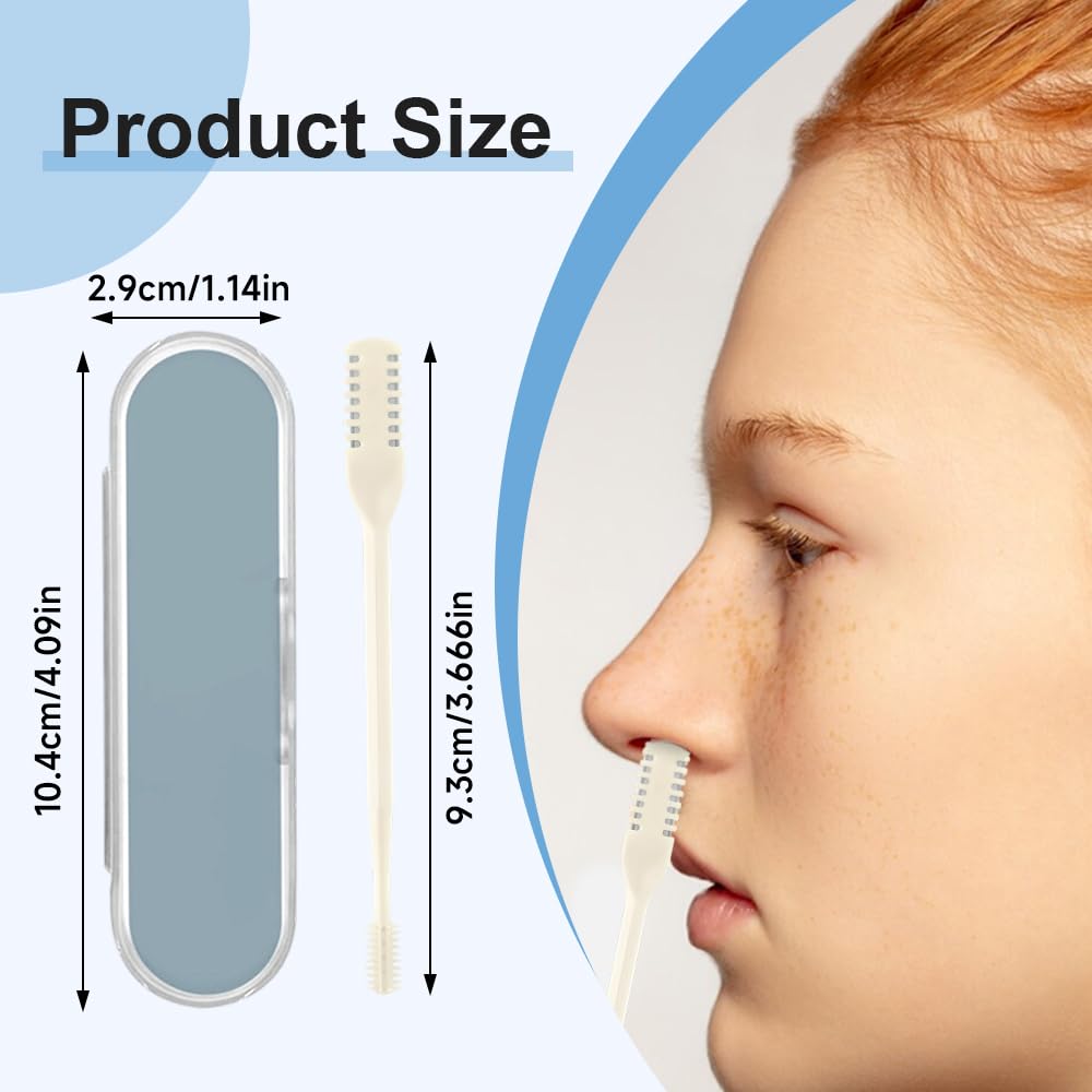 Fliwos Nasal Hair Cutter, 2026 New 2-in-1 Double Sided Nose Hair Trimmer, Portable Nasal Clippers, Manual Nose Hair Remover Tool for Men and Women (Multicolor 12PCS)
