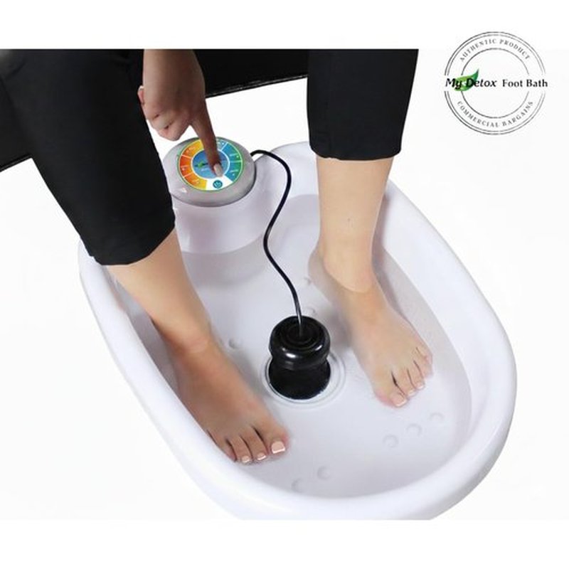 Ionic Foot Bath Detox Machine Premium Ion Foot Spa for Home Use Includes Basin, 2 Ion Arrays, & Accessories