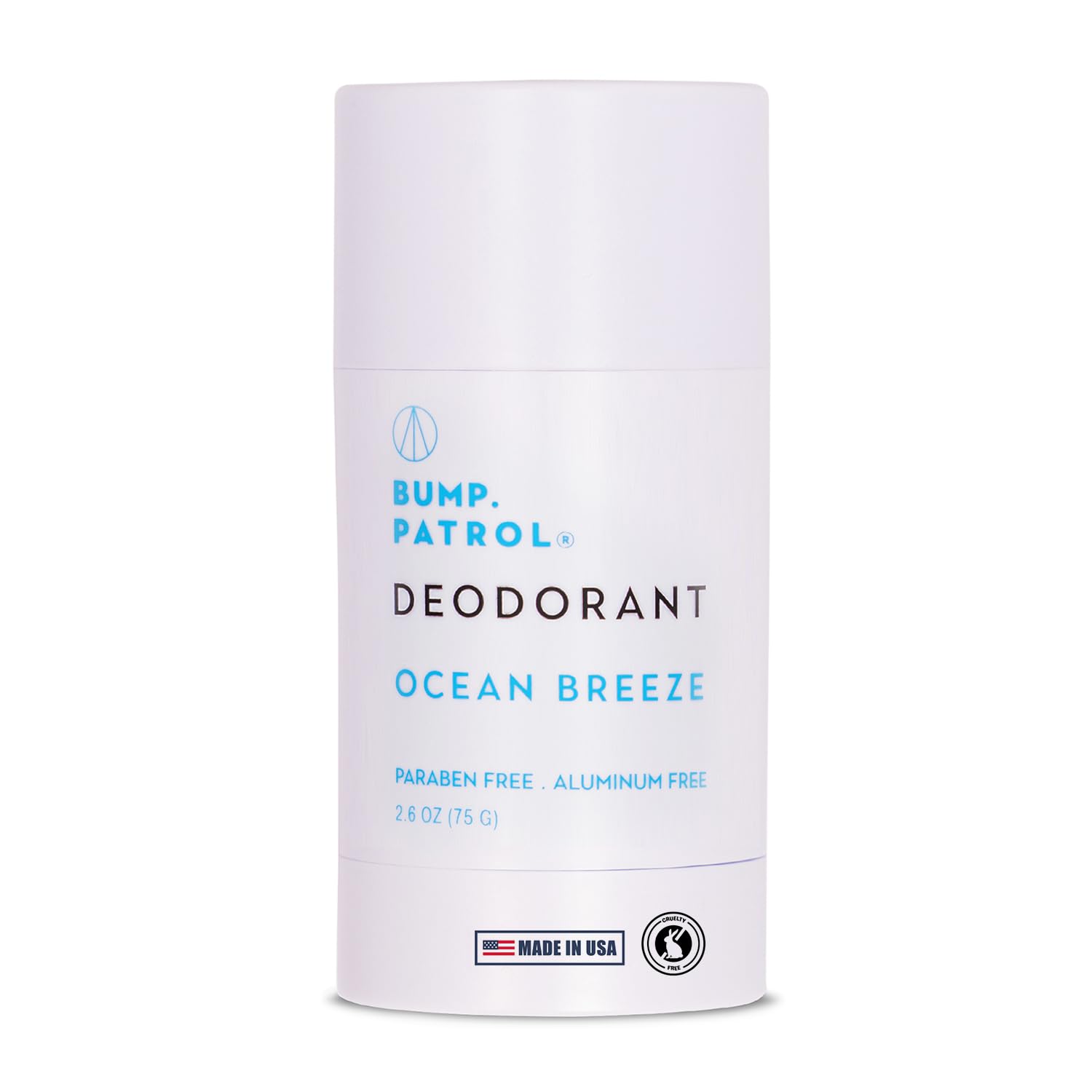 Bump Patrol Aluminum Free Deodorant Stick – Ocean Breeze Scent, Nontoxic Odor Protection for Men & Women, No Aluminum, Parabens, or Baking Soda, Cruelty-Free