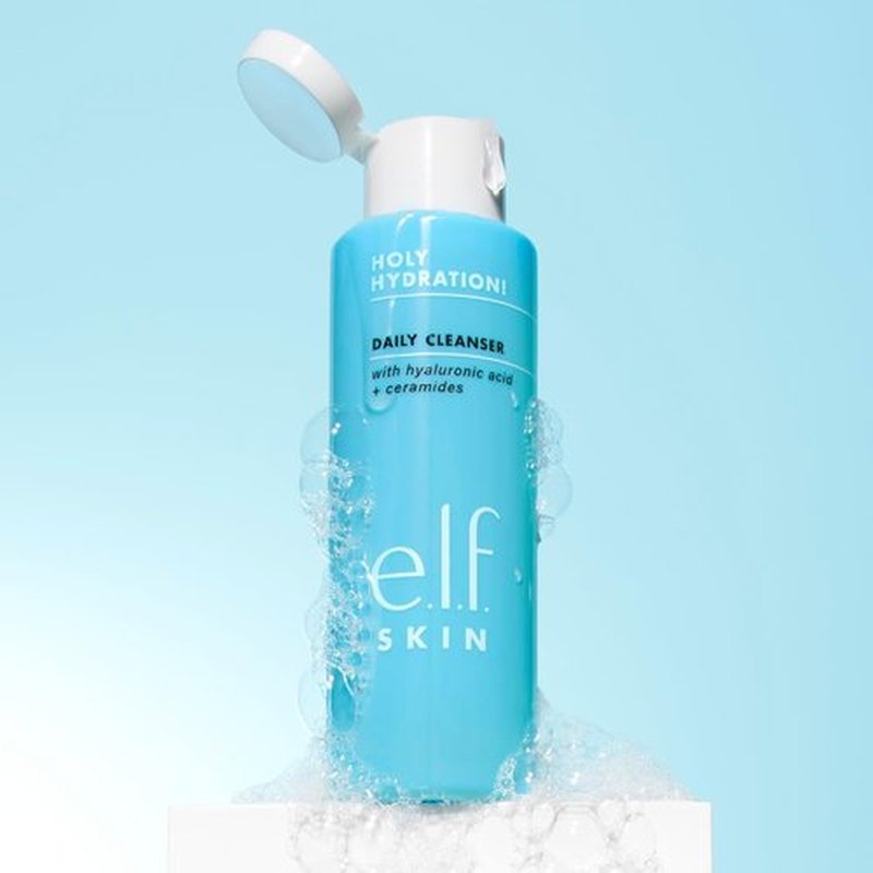 e.l.f. SKIN Daily Cleanser - Holy Hydration! Face Cleanser with Hyaluronic Acid | Vegan & Cruelty-Free