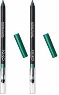 Kiko MILANO - Intense Colour Eye Pencil | Metallic Emerald 08 | Long-Lasting Waterproof Eyeliner | Hypoallergenic & Cruelty-Free | Made in Italy (Pack of 2)
