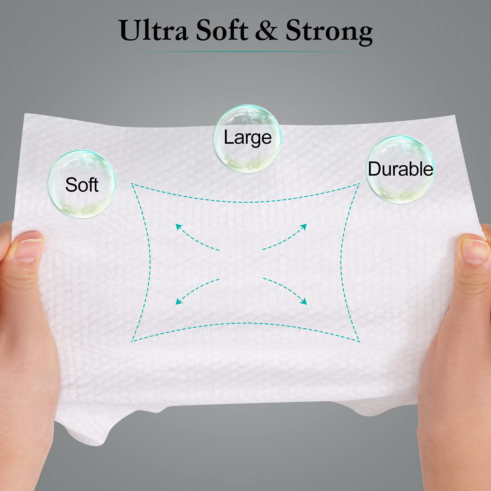 3Pack Disposabel Face Cloths for Washing,Thicker Disposable Face Towel Soft Dry Wipe Facial Tissue Soft Cotton Cloths Towelettes for Cleaning Office Travel Makeup Remove