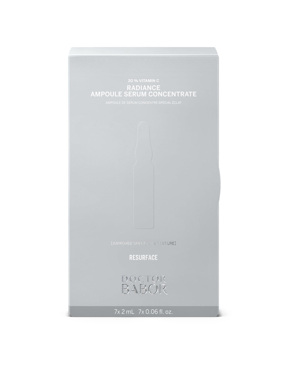 Doctor BABOR Radiance Ampoules Serum, 20% Vitamin C Treatment, with Hyaluronic Acid, High Dose, Face Pigment Spot Minimiser, for Smoother Skin with Glow, Against Wrinkles, 100% Vegan, 7 x 2 ml