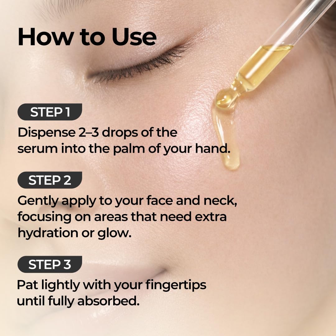 JAMINKYUNG Propolis Ampoule, Glow Boosting Serum for Face with 90% Propolis Extract & Snail Mucin, 8-Layer Hyaluronic Acid, Niacinamide for Sensitive Skin, Dry, Dull Skin, Korean Skincare 1.18 fl oz