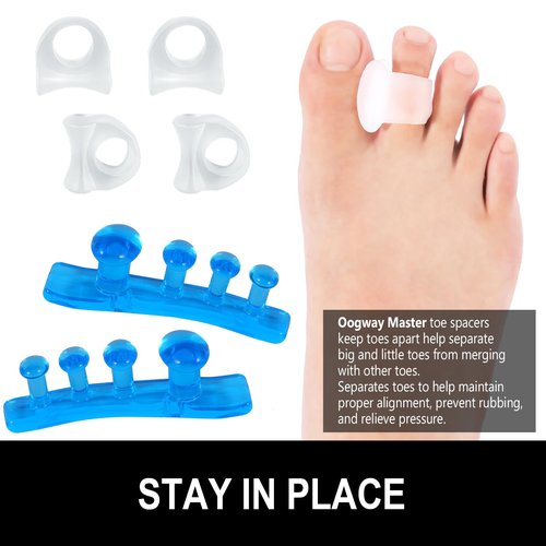 Oogway Master Toe Separators & Toe Spacers, Toe Stretcher for Correcting Bunions and Restoring Toes to Their Original Shape, Men and Women Gel Toe Spreaders