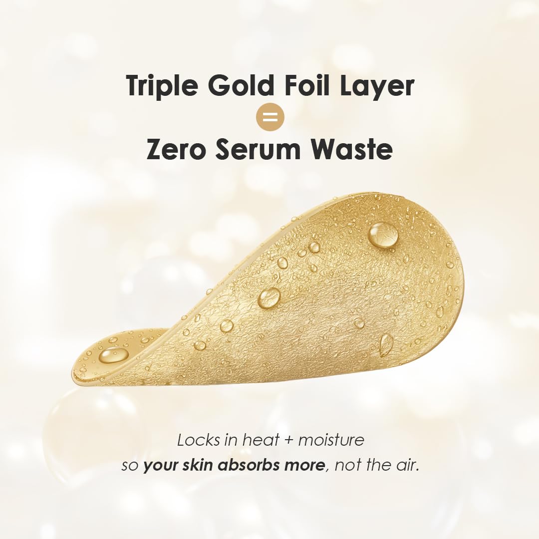 Sweet Dreams Collagen Glow Gold Eye Masks l Korean Under Eye Patches Puffy Eyes, Dark Circles & Wrinkles | Collagen, Niacinamide, Hyaluronic Acid & Peptides | Hydrating Eye Treatment& Self Beauty Care