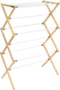 Household Essentials X-Frame Clothes Drying Rack - Sturdy Wood Frame with 23.8 Feet of Hanging Space | Easy Assembly, Natural Finish