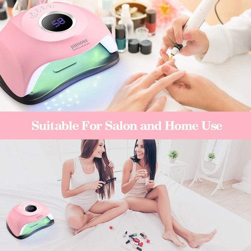 JODSONE Gel U V LED Nail Lamp 120W U V Light for Gel Nails with 45 PCS LED Beads, Nail Light with Automatic Sensor, Suitable for Home and Salon