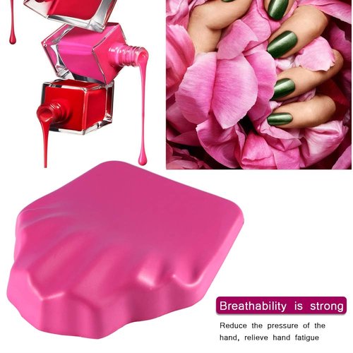 Hand Rest Pillow for Manicure - Soft Anti-Skid Nail Tech Cushion with Ergonomic Palm Contour, Portable Hand Holder Tool for Salon, Home, and Professional Nail Care
