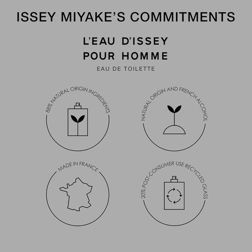 Issey Miyake L'Eau d'Issey Pour Homme Eau de Toilette - Fresh Men's Fragrance with Yuzu, Nutmeg & Sandalwood Notes