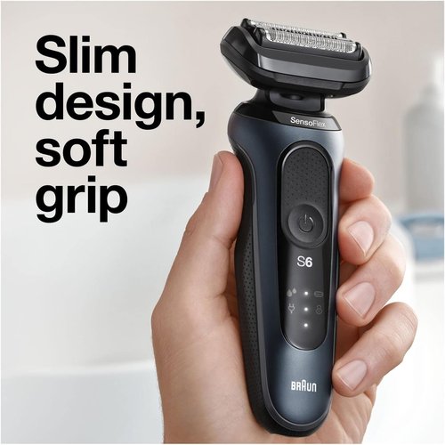 Braun Series 6 6075cc Electric Shaver - Wet & Dry, Rechargeable, Cordless with SmartCare Center & Precision Trimmer | Black