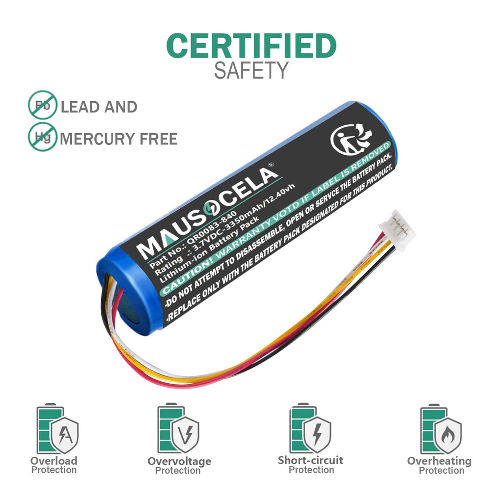 MAUSOCELA 3350mAh QR0083-840 IAN034NA Replacement Battery for IQ Panel 4 Battery, Compatible with Qol'sys IQP4006, IQP4005, IQP4004, IQP4003, IQP4002, IQP4001