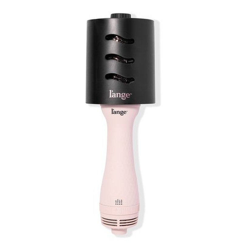 L'ANGE HAIR Le Volume 2-in-1 Titanium Blow Dryer Brush | Frizz Control Blowout Hair Dryer Brush For Drying And Straightening | Volumizing Hot Air Styler For All Hairstyles | Oval Barrel | Blush - 60mm