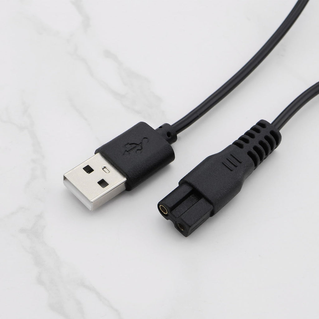eMagTech 2Pcs 5V Shaver Trimmer USB Charger Cable Replacement Part Compatible with Brio Beardscape Hair Shaver Trimmer Power Cord and Other Shaving Tools