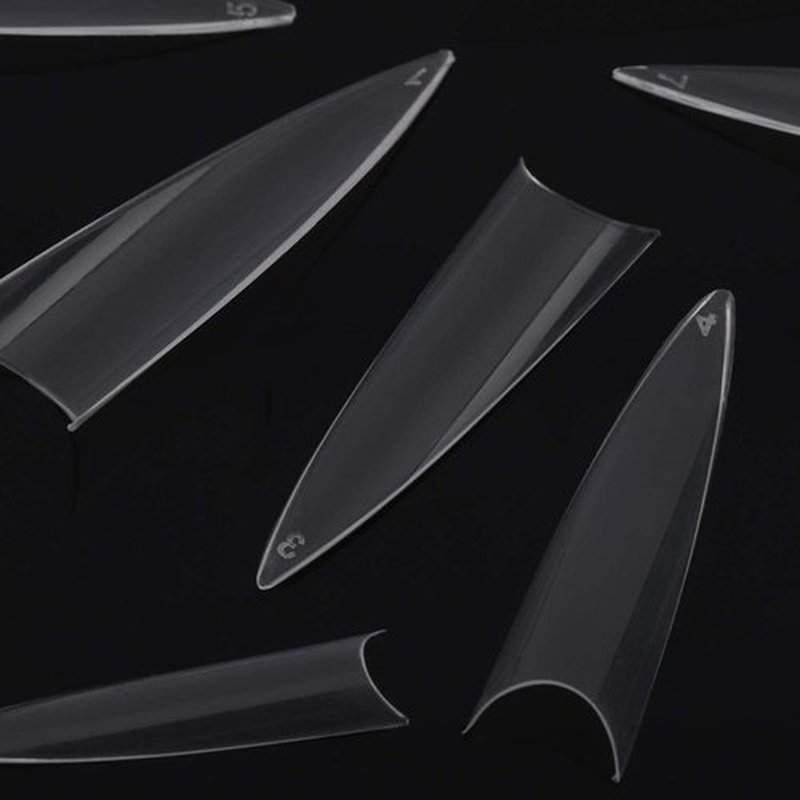 1200 Pieces Stiletto Nail Tips Clear Long Fakes Nails Half Cover False Nail Tips for Acrylic Nails