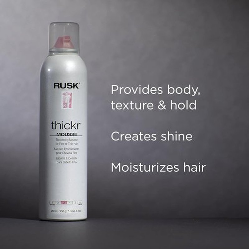 RUSK Thickr Thickening Mousse - Volumizing Foam for Full-Bodied Hair | 8.8 Fl Oz