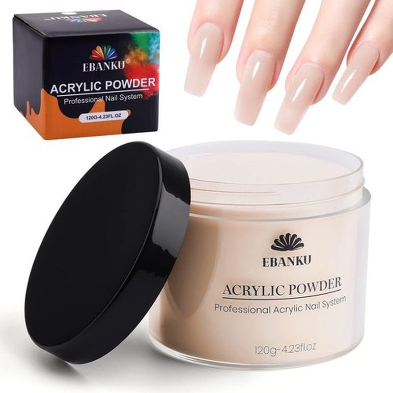 EBANKU Acrylic Powder - Nude Professional Nail Powder for Extensions & Carving | 120g/4.23oz