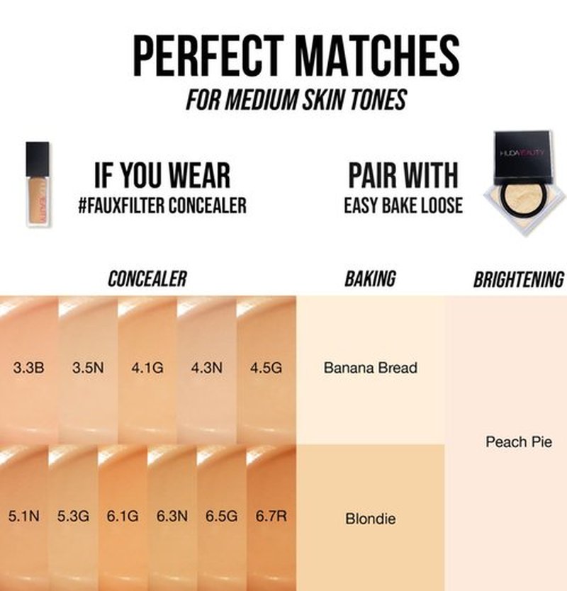 Huda Beauty MINI Easy Bake Loose Baking & Setting Face Powder Shade PEACH PIE (Mini Size 0.21 oz / 6 g)
