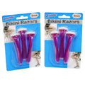 2 Packs Bikini Razors – Total 6 Pieces – Reusable Disposable Shavers for Women’s Bikini Area – Ideal for Brazilian Shave, Pubic Hair, Underarms, and Body Grooming